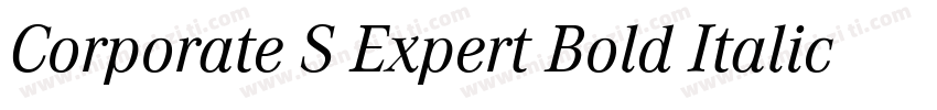 Corporate S Expert Bold Italic OsF字体转换